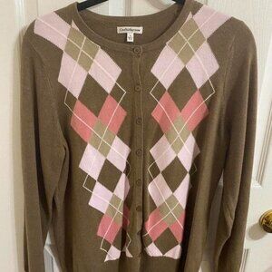 Brown and Pink Cardigan